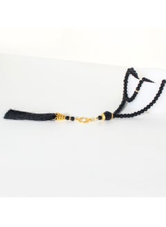 SänHahn Islamic Tasbih 99 Beads Muslim Rosary Prayer Misbaha Ceremony Dhikr Bead with Decorated Tassels Religious Eid Ramadan Gift - Black  - Image 3