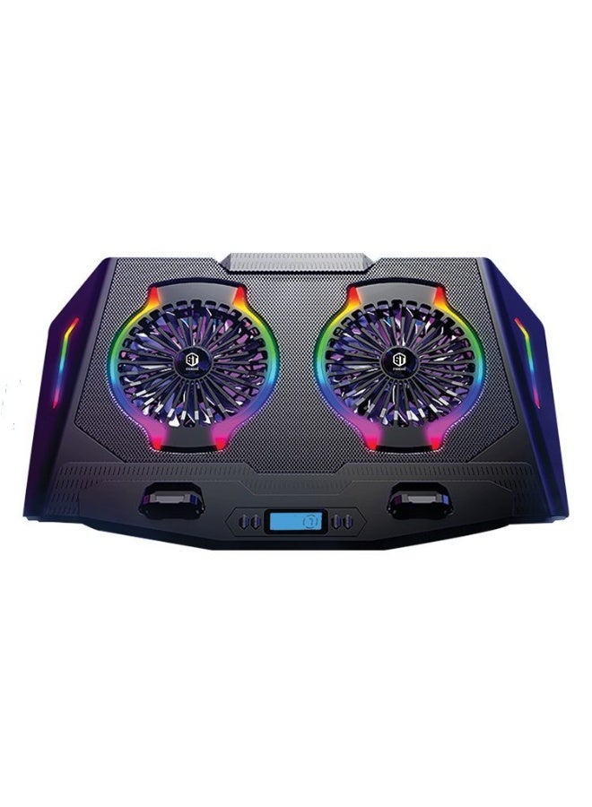 St FAN Lap Standard ICE-07 – 7 RGB Fans + LED Screen + Multi-Speed + Phone Stand - Image 3
