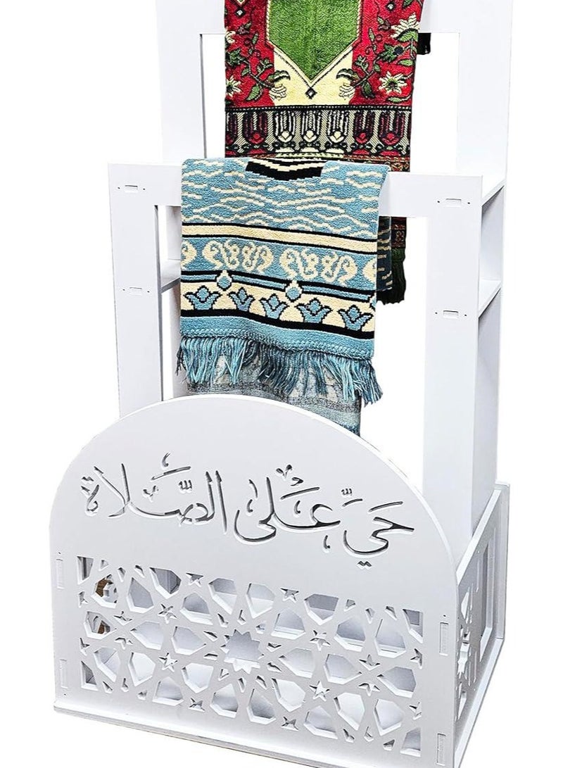 سجادة صلاة وحامل للمصحف بالخط العربي لديكور المنزل والمكتب، تصميم أنيق وموفر للمساحة ومقاوم للماء والحريق مع راحة خفيفة الوزن  - Image 2