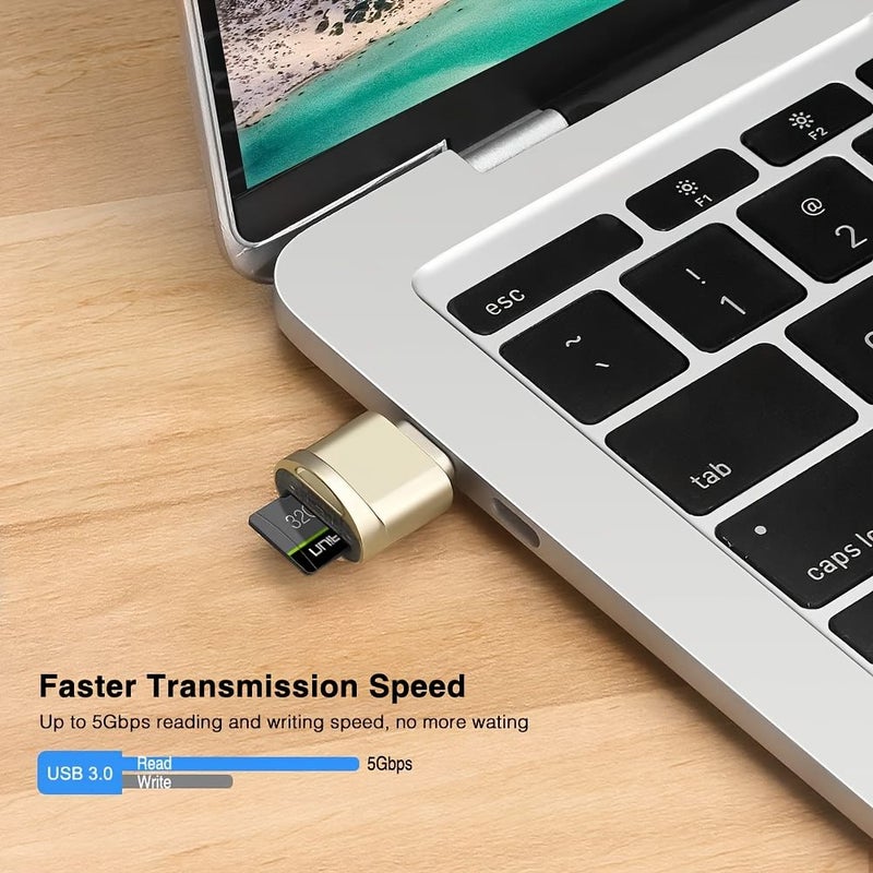 USB C SD Card Reader Alloy Shell for Laptop Macbook Galaxy Phone with Adapter - Image 5