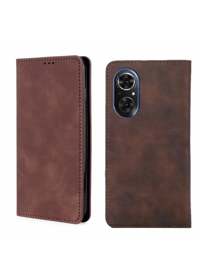 اس-توب جراب هاتف Honor 50 SE مصنوع من الجلد مع مغناطيس أفقي قابل للطي - Image 1