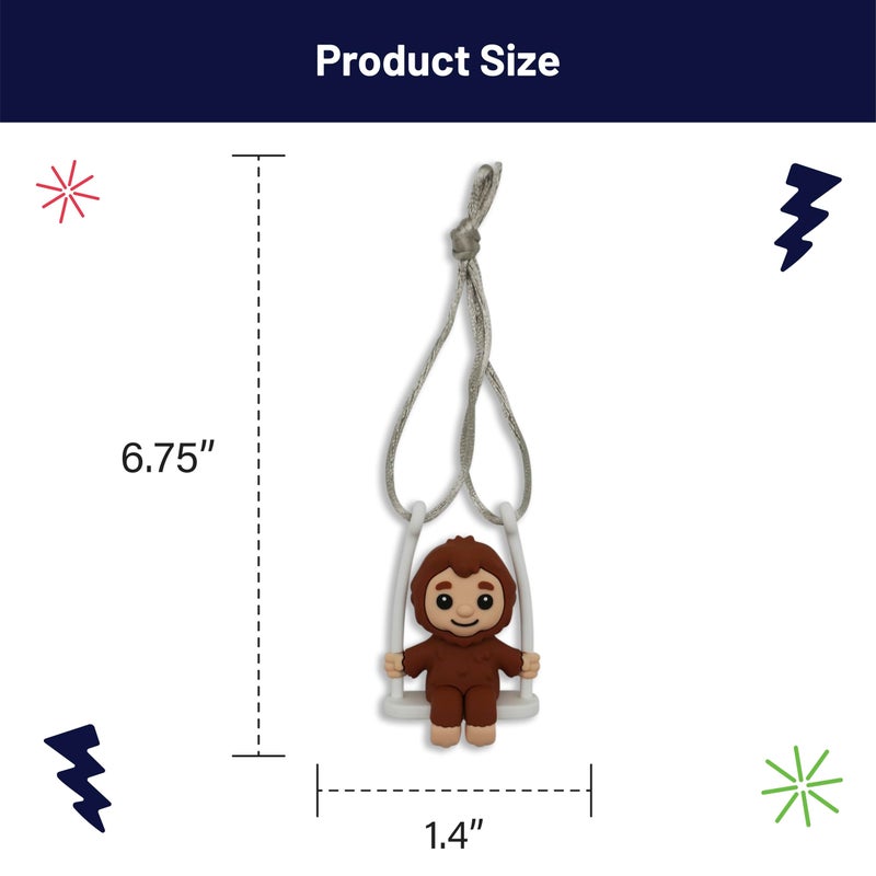 GOOFBALLS Funny Hanging Mirror Swing â€“ Quirky and Unique Decor for Car Rearview Mirror, Bedroom or Living Room - Bigfoot - Image 2