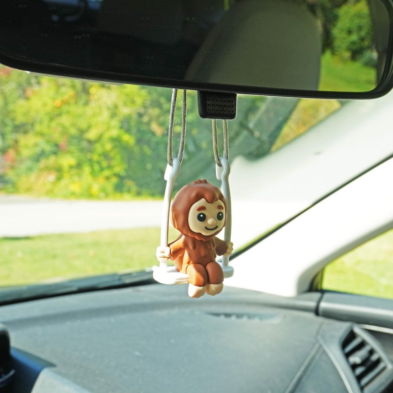 GOOFBALLS Funny Hanging Mirror Swing â€“ Quirky and Unique Decor for Car Rearview Mirror, Bedroom or Living Room - Bigfoot - Image 3