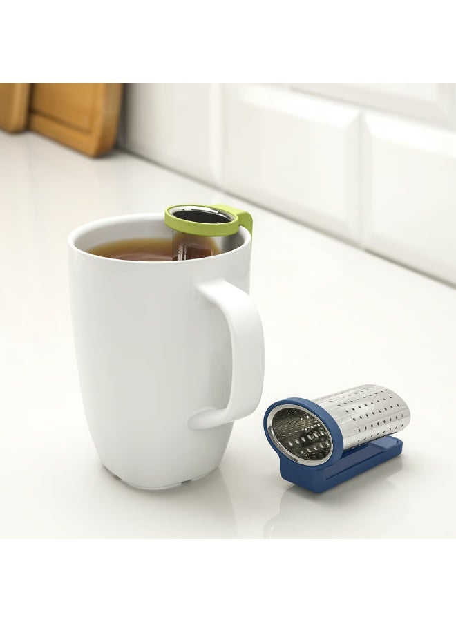 Reusable Tea Infuser – Light Green & Blue Silicone Strainer for Loose Leaf Tea – Heat-Resistant, Easy to Use & Clean – Eco-Friendly Herbal Tea Steeper  - Image 5