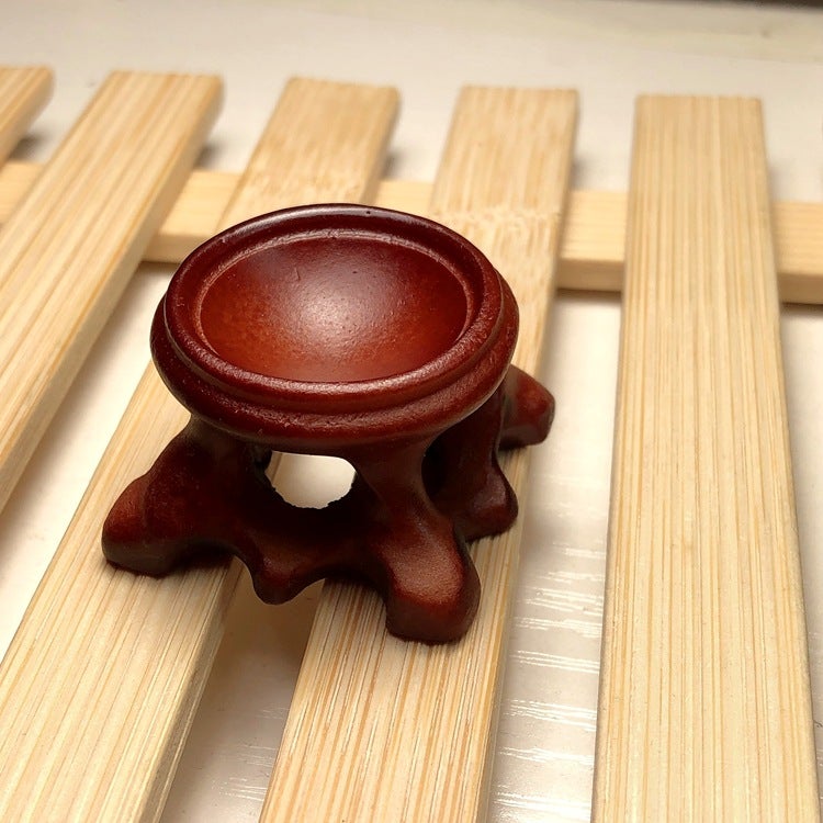 Crystal Ball Seat Spherical Ornaments Seat Carved Carved Wooden Support Rotating Ball Support Ball Seat Jewelry Accessories - Image 5