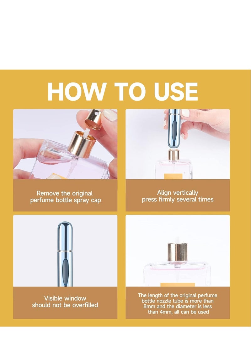 زجاجة بخاخ عطر صغيرة قابلة لإعادة التعبئة 3 قطع - Image 4