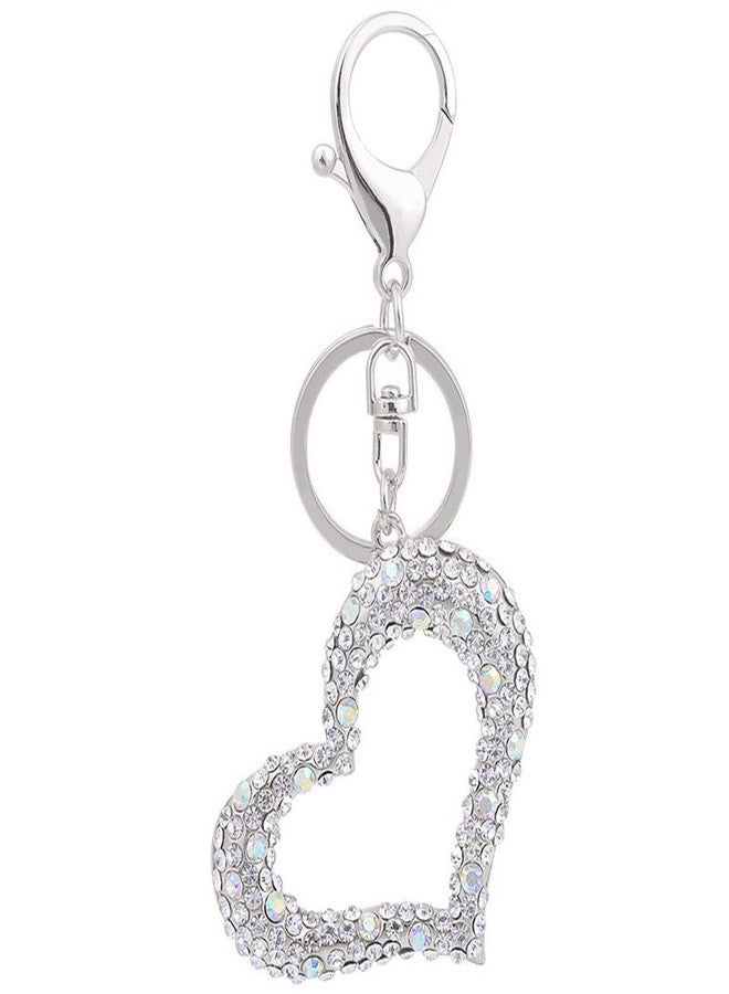 Bestdays Heart Shape Keychain Charm Pendant Handbag Bag Keychain Key Ring (sliver #2) - Image 1