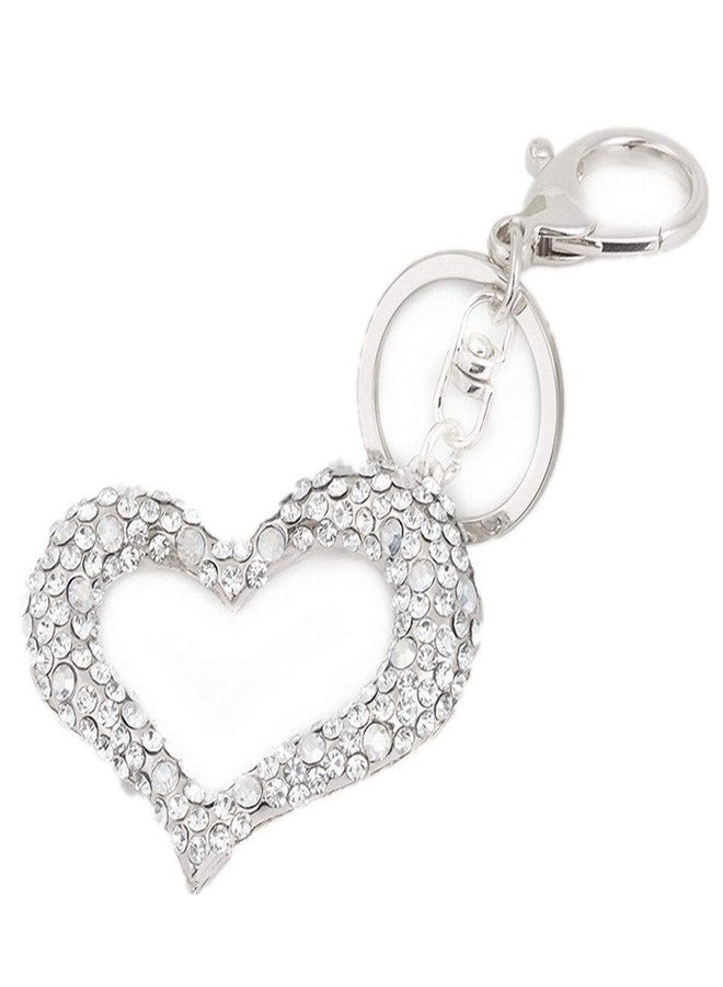 Bestdays Heart Shape Keychain Charm Pendant Handbag Bag Keychain Key Ring (sliver #2) - Image 2