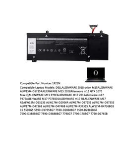 Zexen 1F22N Laptop Battery Replacement Compatible for Dell Alienware 2018 M15 P79F M17 R1 R2 P37E P37E001 Compatible for Dell G7 7590 G7 7790 G5 5590 5590-D2783W D2743B D2843W HYWXJ JJPFK 15.2V 60Wh  - Image 2