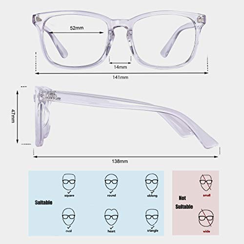 MAXJULI Blue Light Blocking Glasses,Computer Reading/Gaming/TV/Phones Glasses for Women Men(Transparent) - Image 3