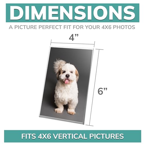 pbf PHOTO BOOTH FRAMES pbf 4x6 Magnetic Picture Frames for Refrigerator | 4 x 6 Clear Magnetic Acrylic Frames | Magnetic Photo Holders for Fridge, Locker, Photo Board, Art Display, Sign Holder (5-Pack) - Image 2