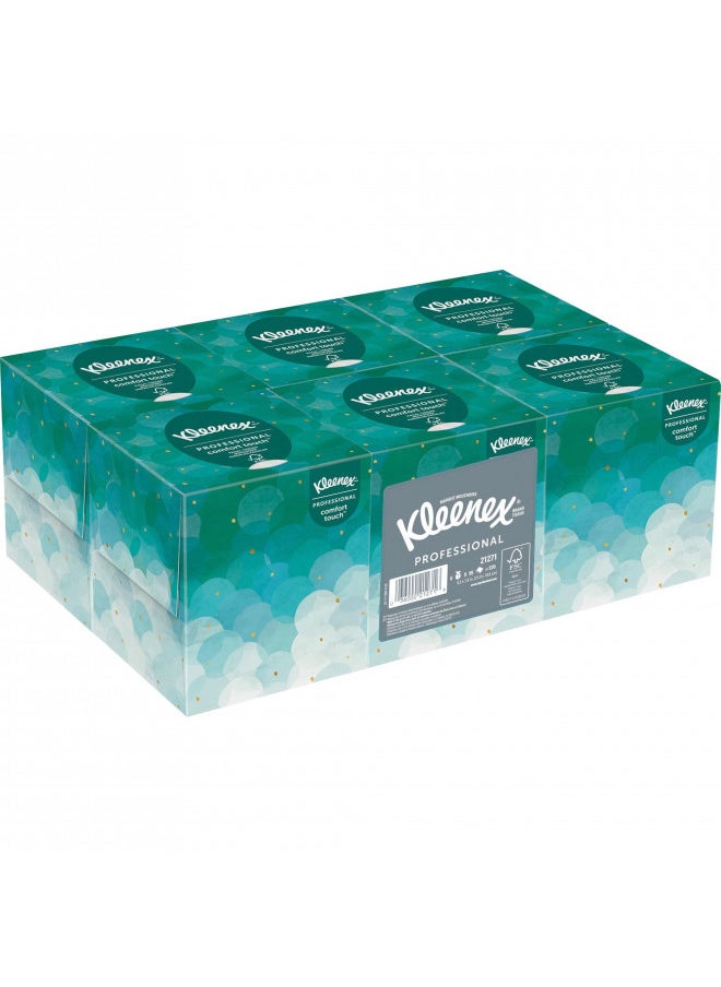 Kleenex - Kleenex Professional Facial Tissue Cube for Business (21271), Upright Face Tissue Box, 6 Boxes of 95 sheets (Pack of 570) - Image 1