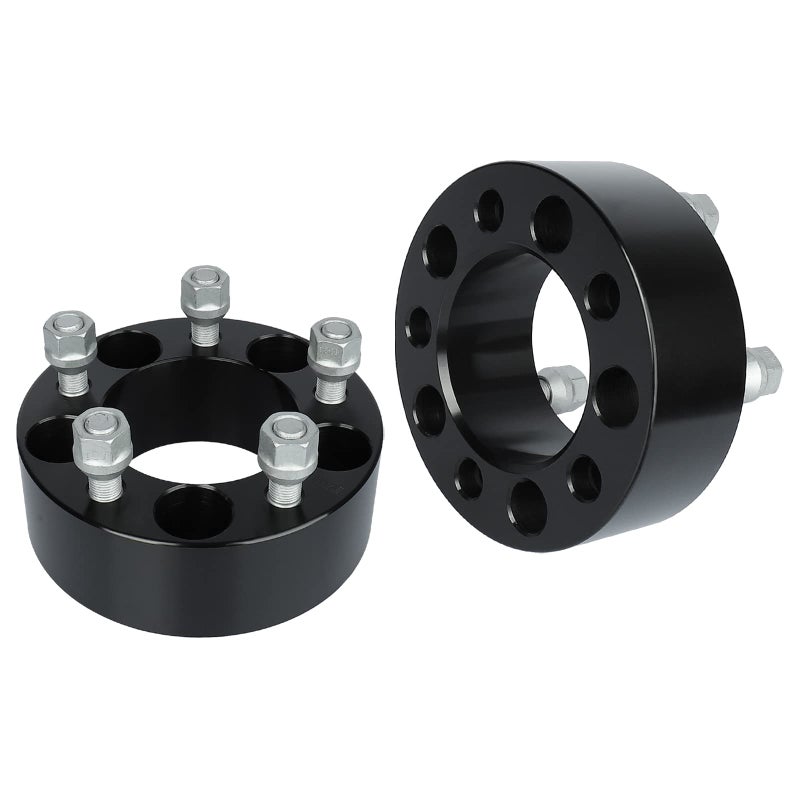 Haruma 5x1143 Wheel Spacers 2 Inch 825mm Hub Bore 1220 Studs 5 Lug Forged Black Adapters Compatible with Wrangler TJ YJ Cherokee XJ Liberty KJ KK Explorer Mustang Ranger Taurus 4PCS