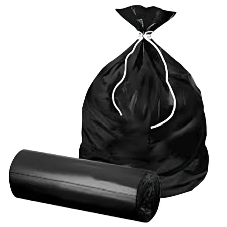 Essoti Black Garbage Bags Large 24 x 32 Inches 30 pcs15pcs x Pack of 2 Black - Image 1