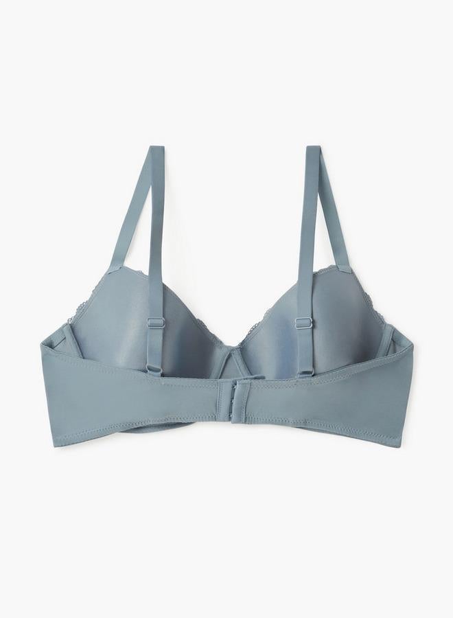 Splash FAV Lace Detail Bra With Hook And Eye Closure - Image 3