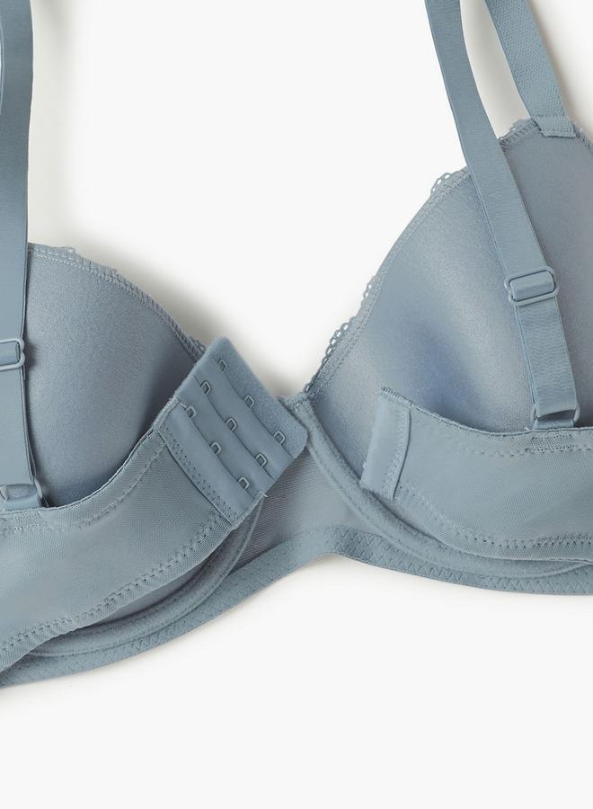 Splash FAV Lace Detail Bra With Hook And Eye Closure - Image 4