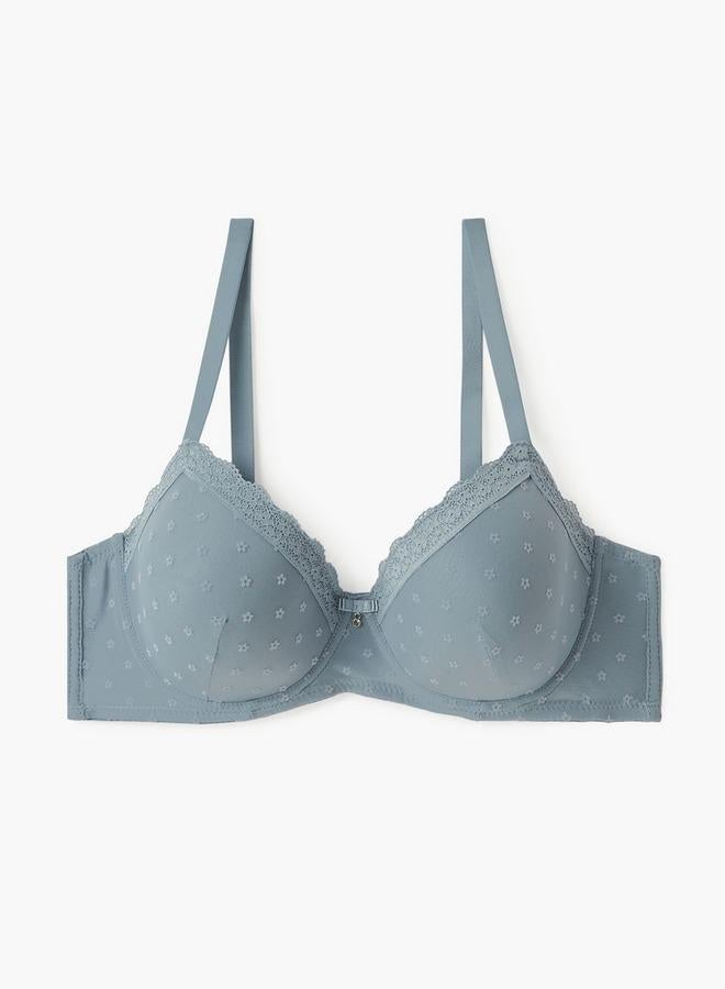 Splash FAV Lace Detail Bra With Hook And Eye Closure - Image 1