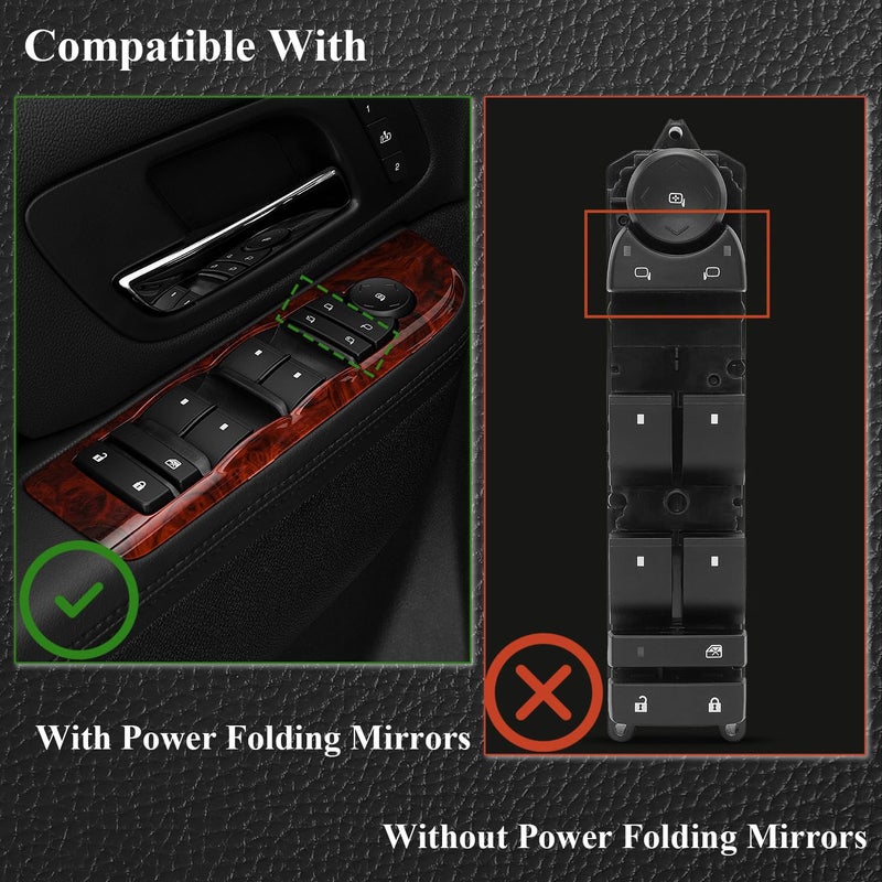 TINJO Front Driver Side Master Power Window Switch for Chevy Silverado, GMC Sierra, Cadillac Escalade - Image 4