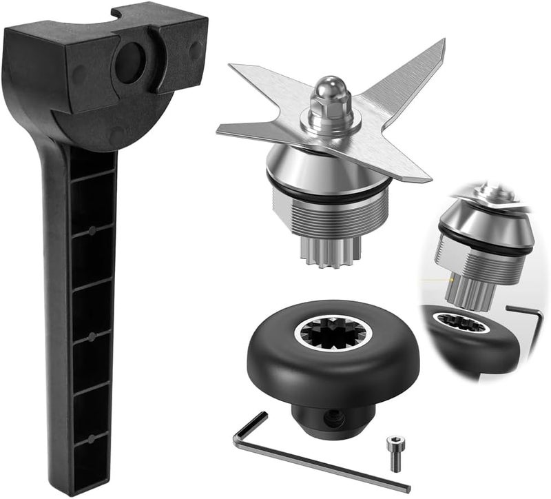 Luckam Blade Replacement Parts for Vitamix Blender, Wet Blade Replacement Assembly with Wrench and Drive Socket Replacement Compatible for Vitamix 64oz and 32oz Container - Image 1
