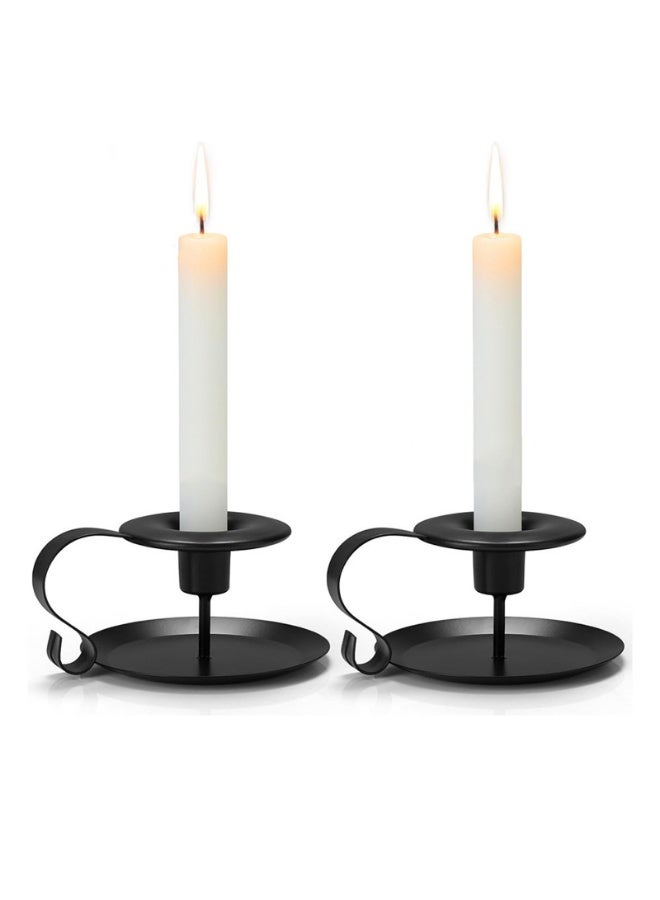 Vintage-style small candlestick Set of 2 - Image 1