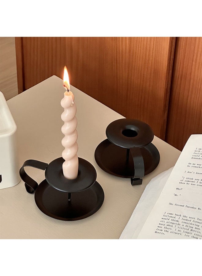 Vintage-style small candlestick Set of 2 - Image 4