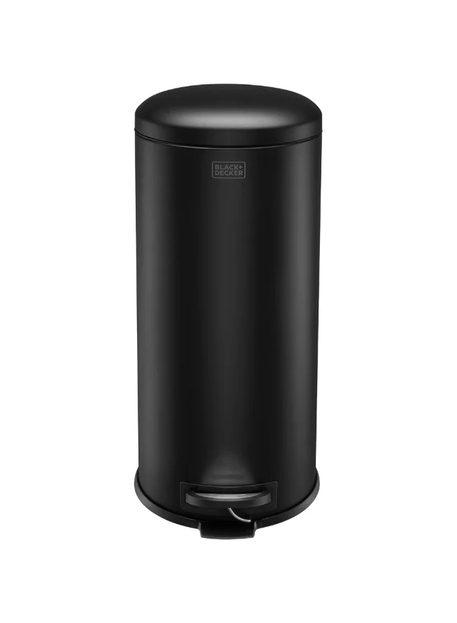 BLACK+DECKER Dome Lid Soft Close Recycle Pedal Bin Matte Black 30 L 61137