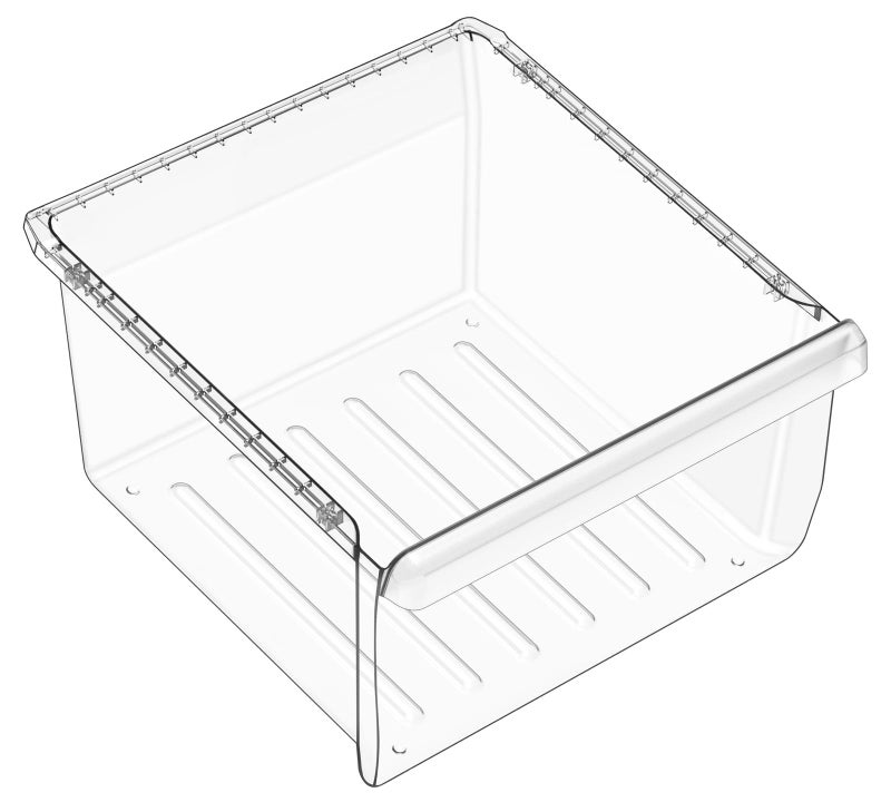 Tomato Man UPGRADED DA97-08693B Refrigerator Crisper Drawer Compatible with Samsung Refrigerator Drawer Replacement Bin RS25J500DSR RS261MDRS RS25H5000SR RS25J500DSG Samsung Fridge Drawers Replacement Part Upper - Image 1