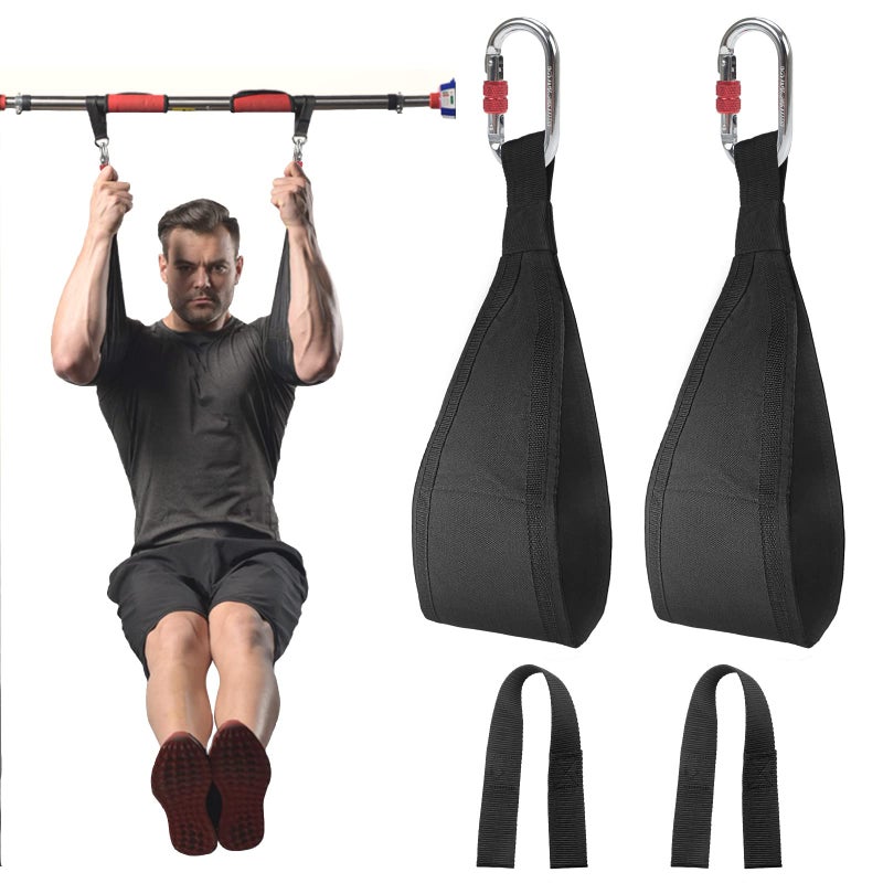 DASKING Hanging Ab Straps with Quick Locks 1 Pair Gym Sling Straps for Pull Up Bar Core Abdominal Workouts