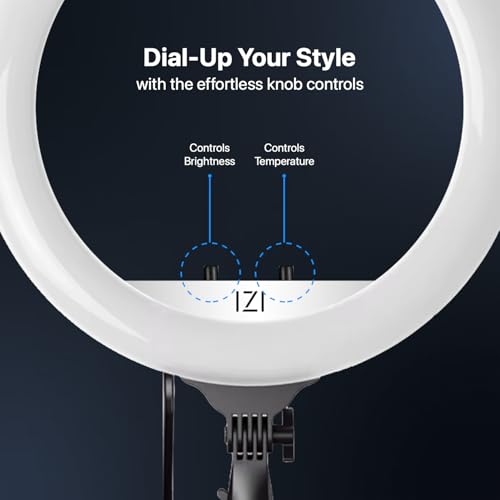 IZI Light 18 inch LED RGB Ring Light with Stand, 7ft Foldable Tripod, 28+ Multicolor Modes, Anti Skid Base for YouTube, Cell Phone Selfie Lights, Vlogging, Video Shooting, iPhone & Camera Compatible. - Image 5