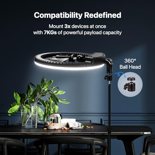 IZI Light 18 inch LED RGB Ring Light with Stand, 7ft Foldable Tripod, 28+ Multicolor Modes, Anti Skid Base for YouTube, Cell Phone Selfie Lights, Vlogging, Video Shooting, iPhone & Camera Compatible. - Image 4