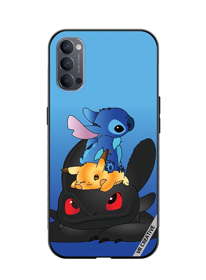 VR CREATIVE Protective Case Cover For Oppo Reno4 Pro 5G Cartoon Mix Design Multicolour - Image 1