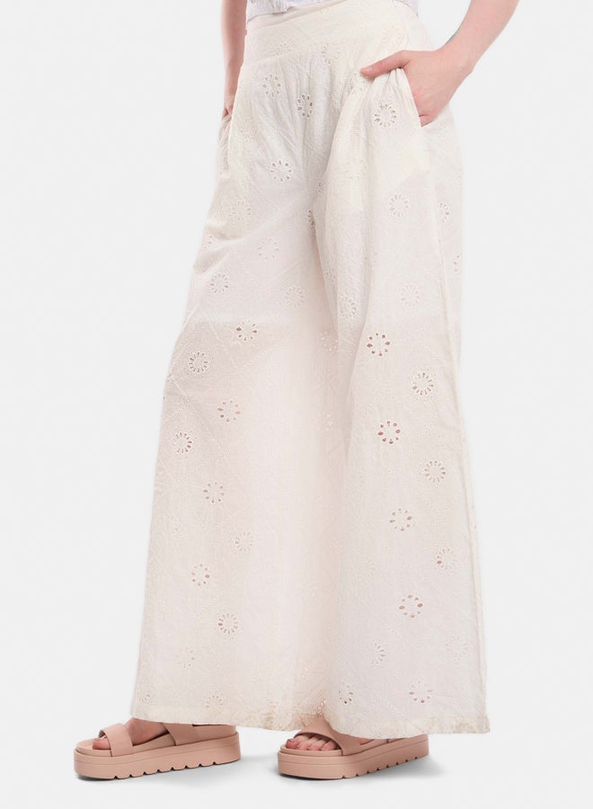 Premoda Women  Pant Wide leg pants White - Image 3