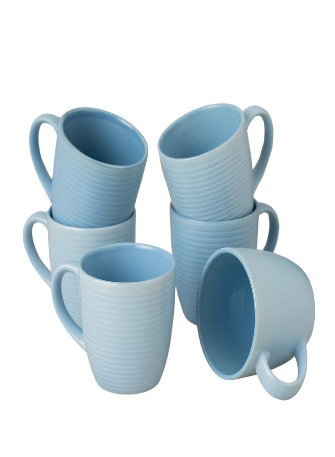 Clay Craft Fine Ceramic Horizon Blue Coffee Mug Set of 6, Cups for Tea & Coffee, Mug Set, Gift Set, Elegant Design for Home and Kitchen and Can Be Gifted to Your Loved Ones On Any Occassions - Image 3
