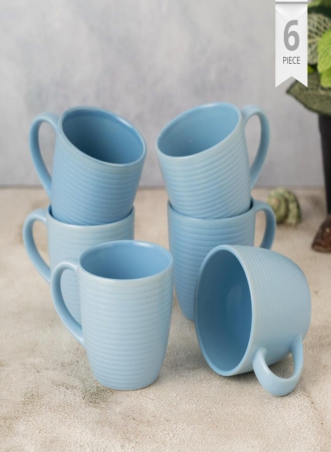Clay Craft Fine Ceramic Horizon Blue Coffee Mug Set of 6, Cups for Tea & Coffee, Mug Set, Gift Set, Elegant Design for Home and Kitchen and Can Be Gifted to Your Loved Ones On Any Occassions - Image 2
