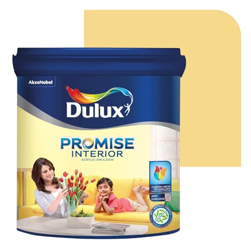 Dulux Promise Interior Emulsion Paint (1L, Summer Feeling) | Wall paint with Chroma Brite Technology for brighter longer-lasting colors | Rich finish | Anti-chalk | Water-based | 3-year warranty - Image 1