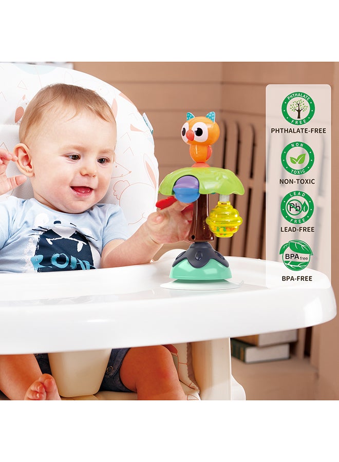Hola  Smart Owl Highchair Toy with Suction – Sensory Development Toy for Babies 6M+, Stimulates Vision, Hearing, and Touch, Fine Motor Skills, Non-Toxic and Easy to Clean, Mealtime Toys - Image 4