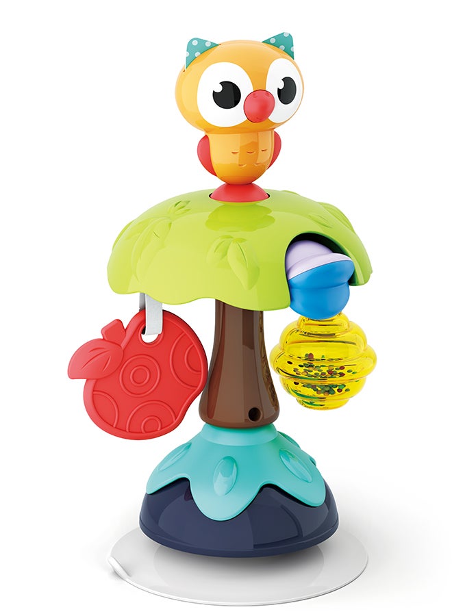 Hola  Smart Owl Highchair Toy with Suction – Sensory Development Toy for Babies 6M+, Stimulates Vision, Hearing, and Touch, Fine Motor Skills, Non-Toxic and Easy to Clean, Mealtime Toys - Image 1