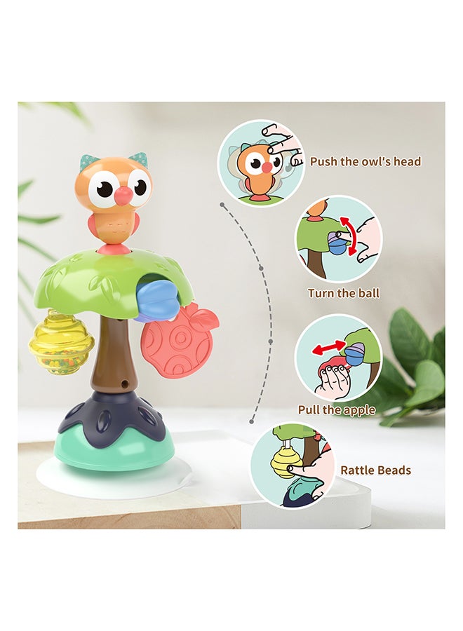 Hola  Smart Owl Highchair Toy with Suction – Sensory Development Toy for Babies 6M+, Stimulates Vision, Hearing, and Touch, Fine Motor Skills, Non-Toxic and Easy to Clean, Mealtime Toys - Image 2