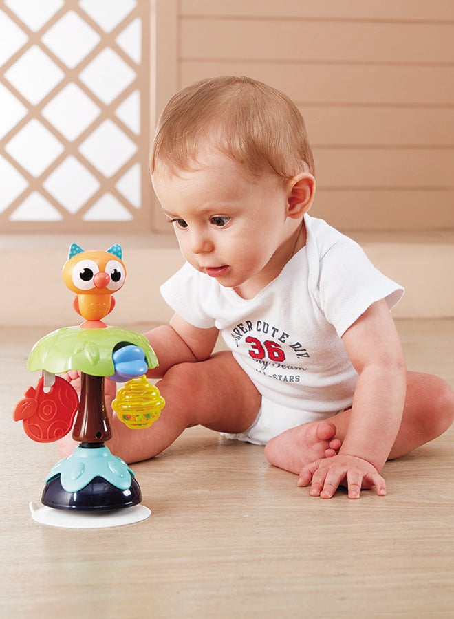 Hola  Smart Owl Highchair Toy with Suction – Sensory Development Toy for Babies 6M+, Stimulates Vision, Hearing, and Touch, Fine Motor Skills, Non-Toxic and Easy to Clean, Mealtime Toys - Image 3