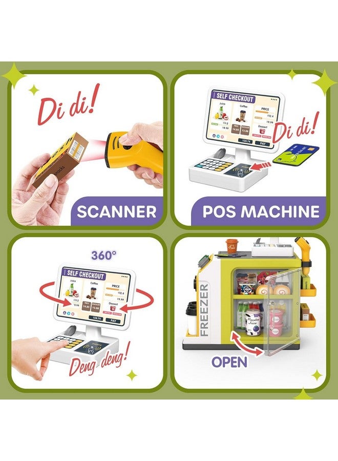 FunBlast Super Market Shopping Play Set Toys for Kids - Fast Food Play Set Toys for Girls, Pretend Play Toys for Kids Girls, Role Play Toys for 3+ Years Kids Girls Boys (46 Pcs) - Image 3