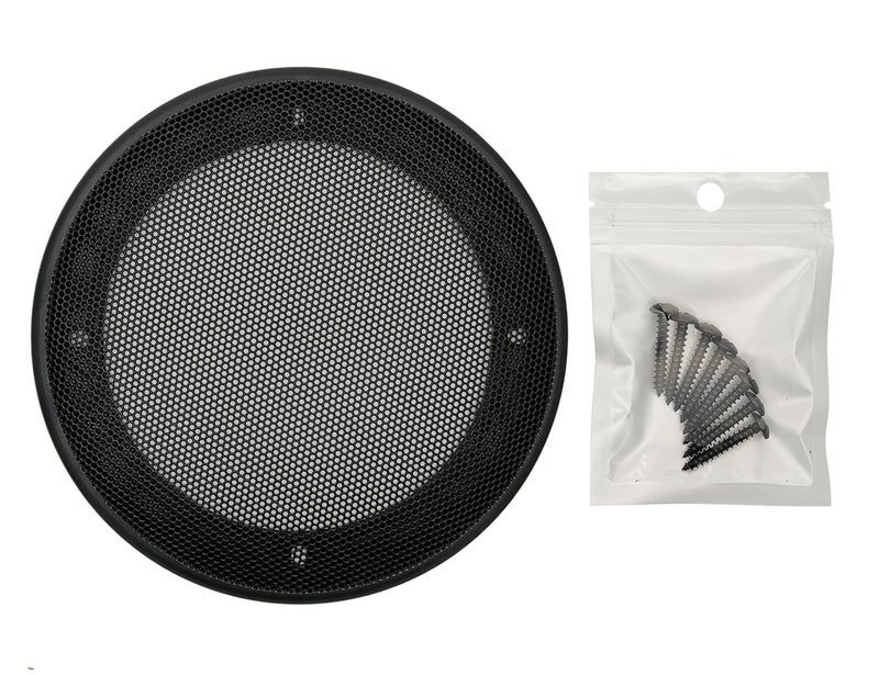 Fuhengli 5" Speaker Grill Covers, Car Speaker Subwoofer Guard Protector, ABS Plastic Frame with Metal Mesh, Black - 2Pcs - Image 2