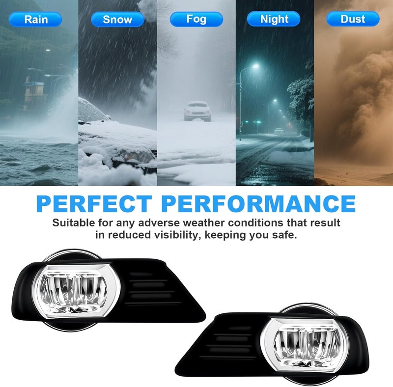 Boxlight LED Fog Lights for Toyota Camry 2007-2009 - Bumper Driving Fog Lamps with Switch and Wiring Kit - Image 3