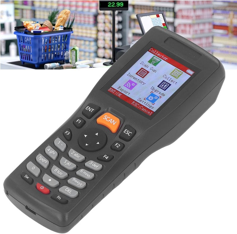 4 GHz Hand Held Inventory Data Collector for Warehouse Management and Retail Tracking - 2D Wireless Barcode Scanner with 2.2 Inch Color LCD Screen - Scans and Stores Barcodes - Image 3