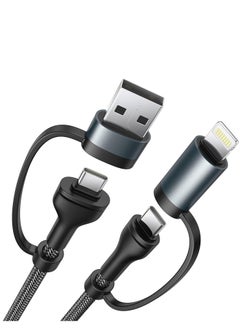 USB C Lightning Adapter Cable, USB C to USB C Adapter 60W PD [Fast Charging & Data Sync] 4 in 1 Multi Charger Cord for iPhone 14 13 12,MacBook Pro 2023 iPad Mini 6/Pro,Samsung Galaxy S22 S21 S20
