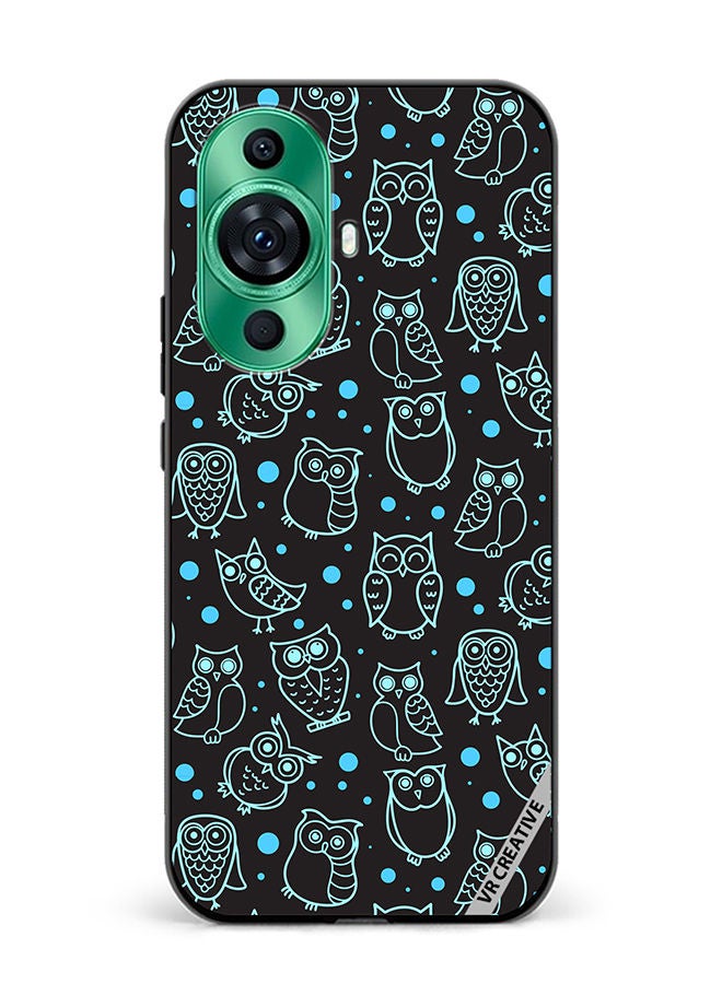VR CREATIVE Protective Case Cover For Huawei nova 11 Pro Night Owl Stroke Design Multicolour - Image 1