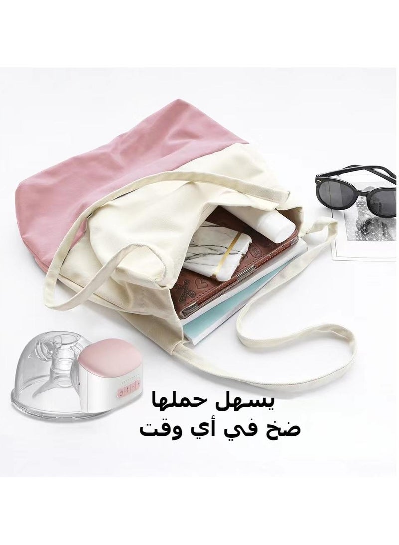 بيبيباو عبوة واحدة من مضخة ثدي القابلة للارتداء بدون استخدام اليدين الكهربائية القابلة للارتداء، 8 أونصة / 240 مل، خالية من مادة BPA، 3 أوضاع، 10 مستويات شفط، مريحة لجامع حليب الرضاعة الطبيعية، وردي - Image 5