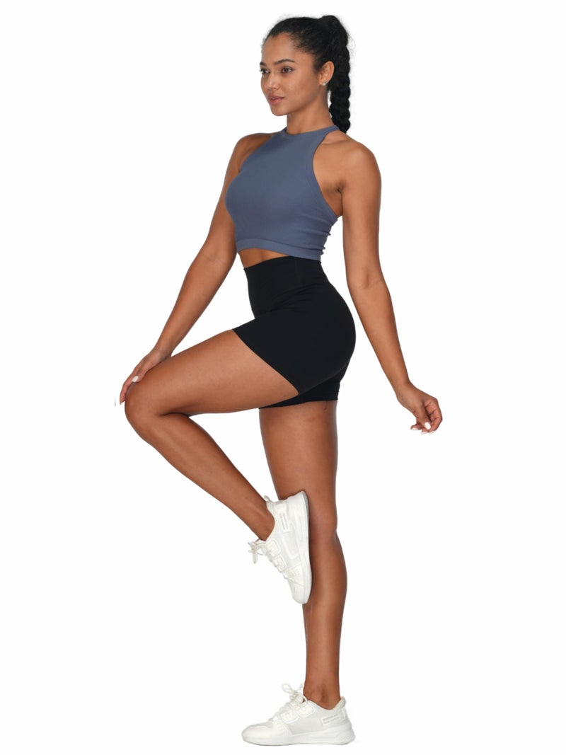 Sunzel 8" / 5" / 3" Biker Shorts for Women with Pockets, High Waisted Yoga Workout Shorts Black X-Small - Image 5