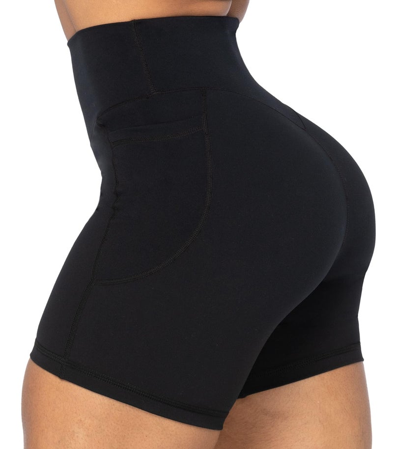 Sunzel 8" / 5" / 3" Biker Shorts for Women with Pockets, High Waisted Yoga Workout Shorts Black X-Small - Image 3