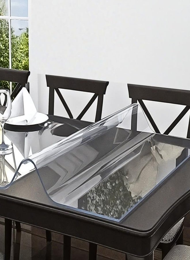 MR.CLEAR Max Shield | India’s 1st & Only Antibacterial Table Cover | (60 x 36 Inches, 2mm) | 4 & 6 Seater Waterproof PVC Cloth | Office & Home Dining Tables Top Thick & Water Proof Clear Protector - Image 1