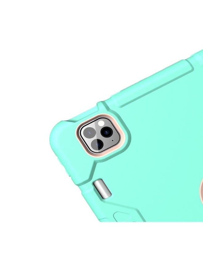 عام غطاء آيباد إير 11 بوصة M2 2024، غطاء آيباد إير الجيل السادس مع حامل قائم وحامل قلم، غطاء لوحي متين ثلاثي الوظائف مقاوم للصدمات. - Image 5